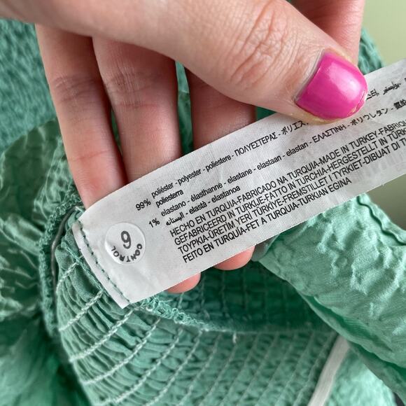 Zara smocked textured weave bodycon mini dress - Picture 8 of 9